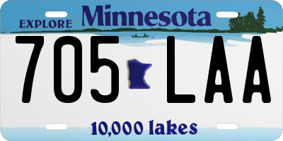 MN license plate 705LAA