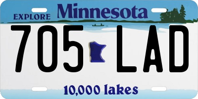 MN license plate 705LAD