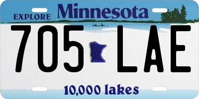 MN license plate 705LAE