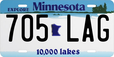 MN license plate 705LAG