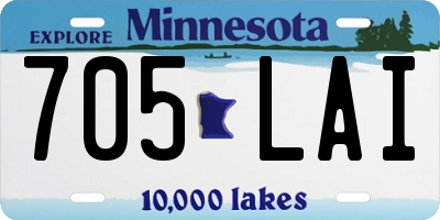 MN license plate 705LAI