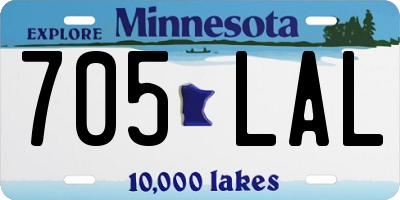 MN license plate 705LAL