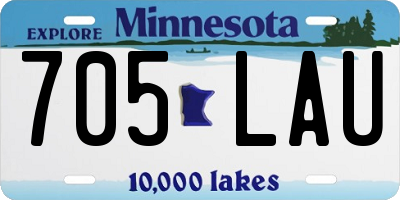 MN license plate 705LAU