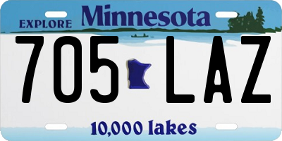 MN license plate 705LAZ