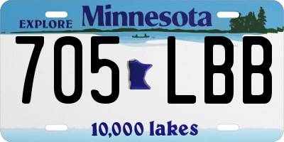 MN license plate 705LBB