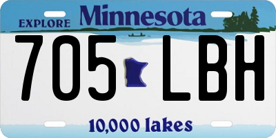 MN license plate 705LBH