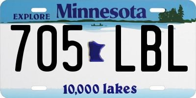 MN license plate 705LBL