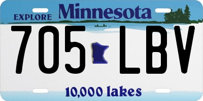 MN license plate 705LBV