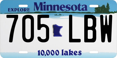 MN license plate 705LBW