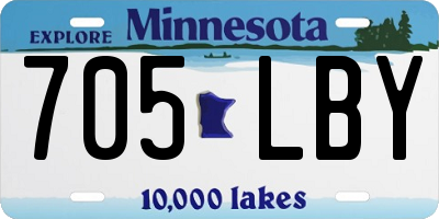 MN license plate 705LBY