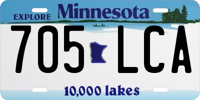 MN license plate 705LCA