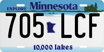 MN license plate 705LCF