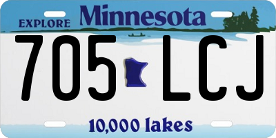 MN license plate 705LCJ