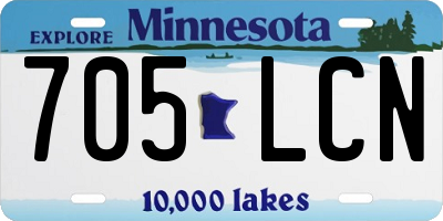 MN license plate 705LCN
