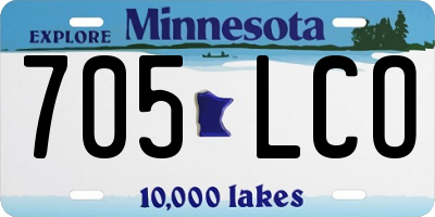 MN license plate 705LCO