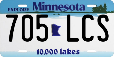 MN license plate 705LCS