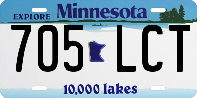 MN license plate 705LCT