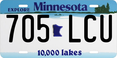MN license plate 705LCU