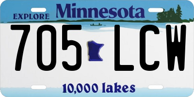 MN license plate 705LCW