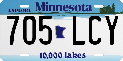 MN license plate 705LCY