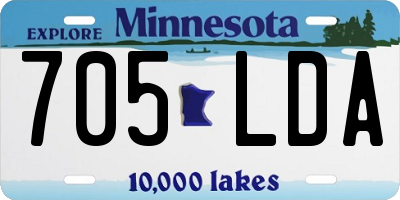 MN license plate 705LDA