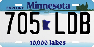 MN license plate 705LDB