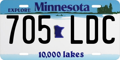 MN license plate 705LDC
