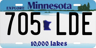 MN license plate 705LDE