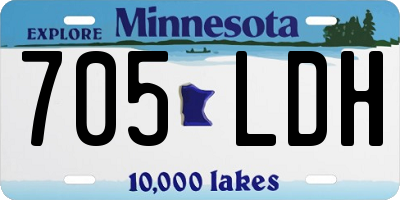 MN license plate 705LDH