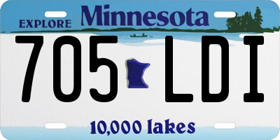 MN license plate 705LDI