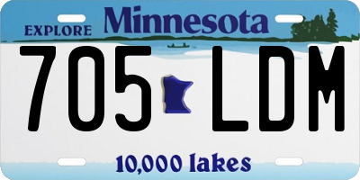 MN license plate 705LDM