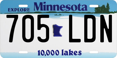 MN license plate 705LDN