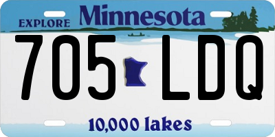 MN license plate 705LDQ