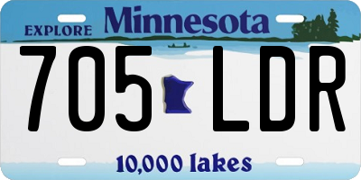 MN license plate 705LDR