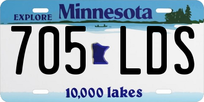MN license plate 705LDS
