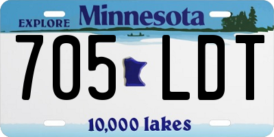 MN license plate 705LDT