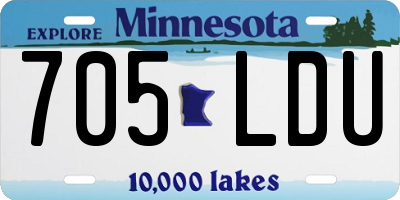 MN license plate 705LDU