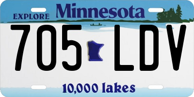 MN license plate 705LDV
