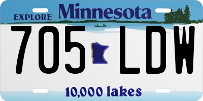 MN license plate 705LDW