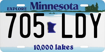 MN license plate 705LDY