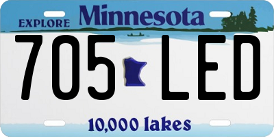 MN license plate 705LED