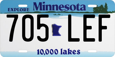 MN license plate 705LEF