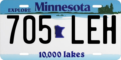 MN license plate 705LEH