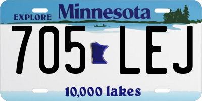 MN license plate 705LEJ