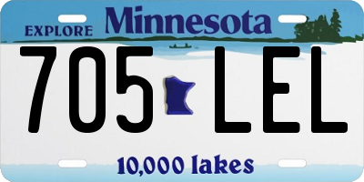 MN license plate 705LEL