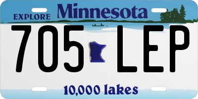 MN license plate 705LEP