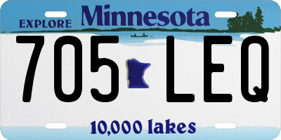 MN license plate 705LEQ