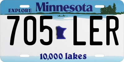MN license plate 705LER
