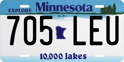 MN license plate 705LEU