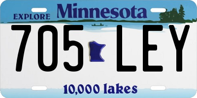 MN license plate 705LEY